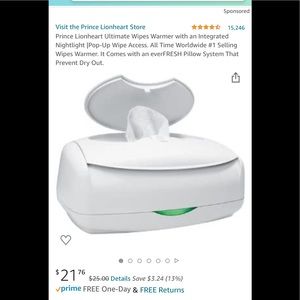 Baby wipe warmer- Prince Lionheart